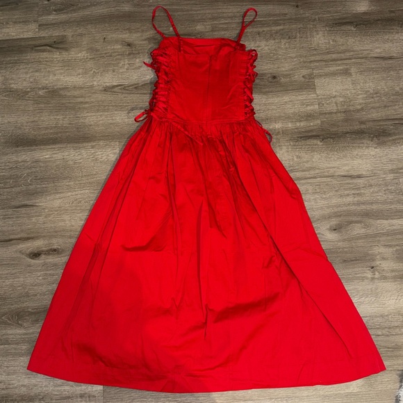 Damson Madder Red Angelina Midi Dress - Picture 15 of 16